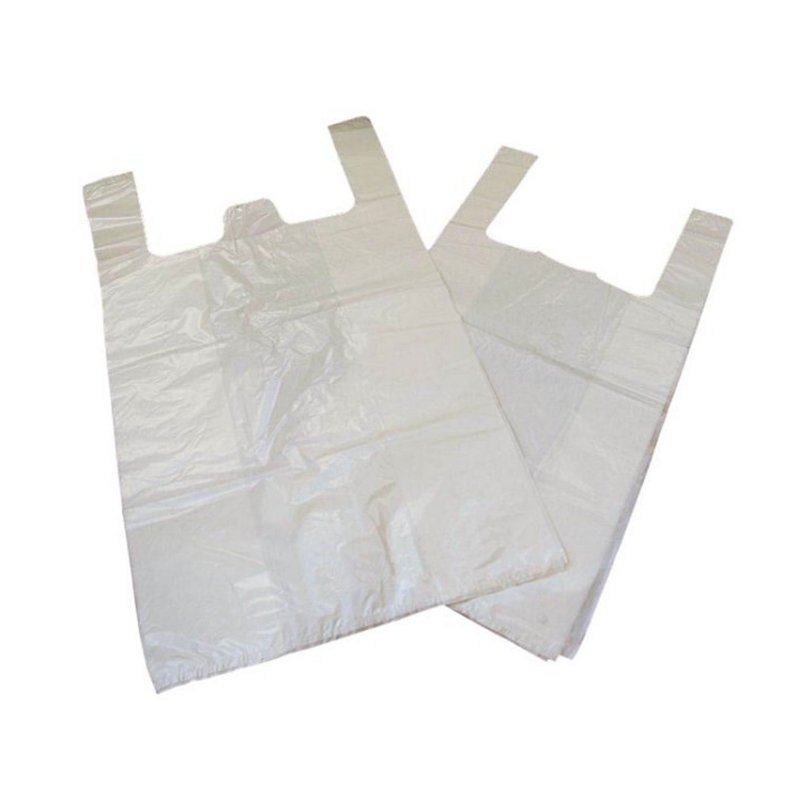 White Plastic T-Shirt Bag WPTB001