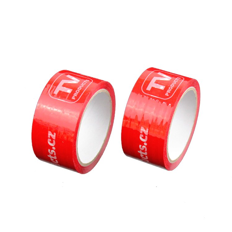 48Mic 80Y Red&White Printed Adhesive Packing Tape